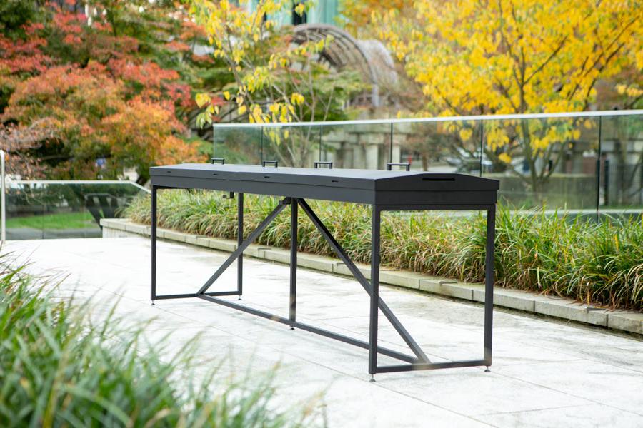 outdoor game table with cover